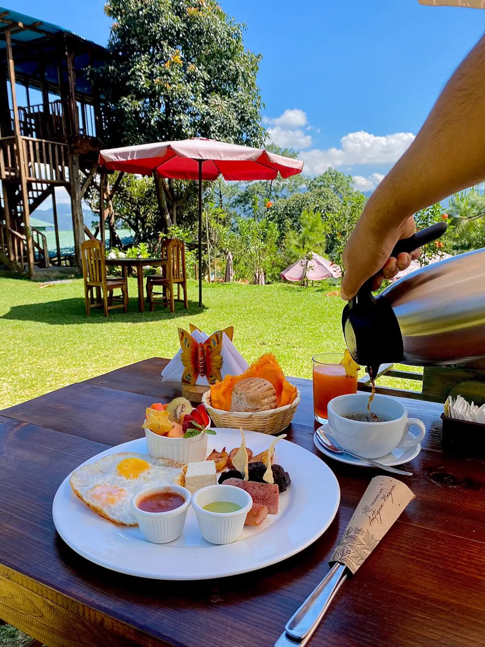 Espacios al aire libre para visitantes en Antigua Mágica